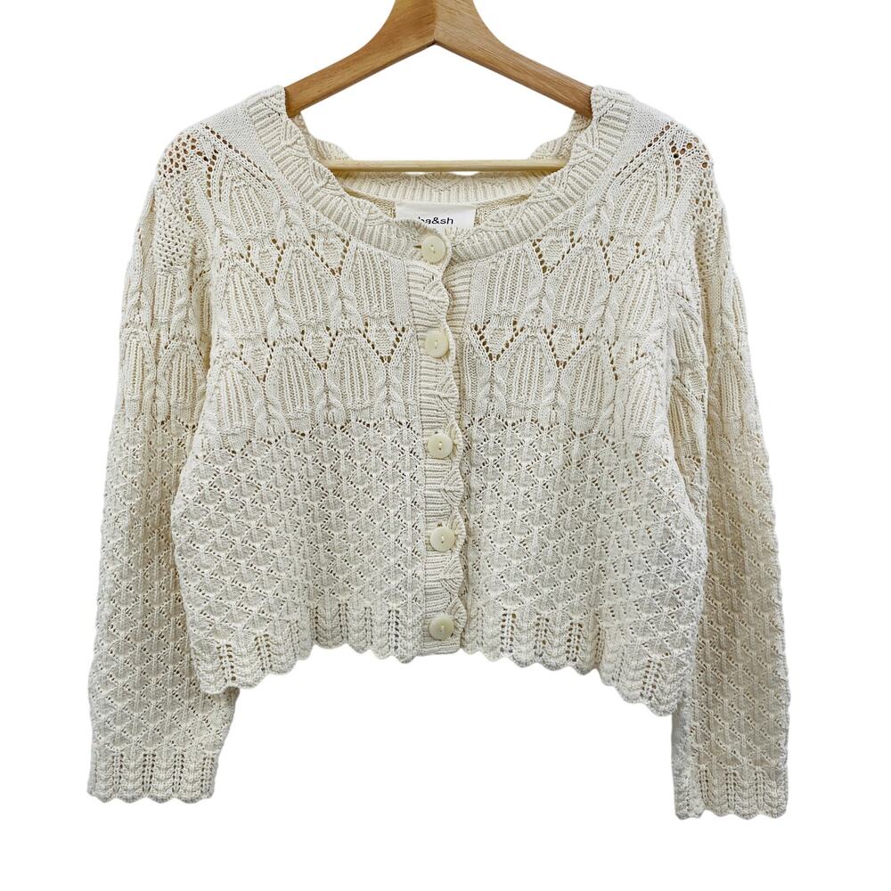 ba&sh lady scallop crochet Jump cardigan - Picture 5 of 9